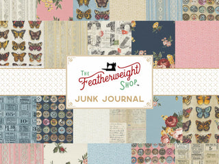 Load image into Gallery viewer, junk journal fabric swatch collage