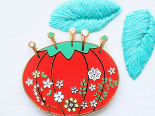 Load image into Gallery viewer, Needle Minder, VINTAGE TOMATO PINCUSHION by Flamingo Toes