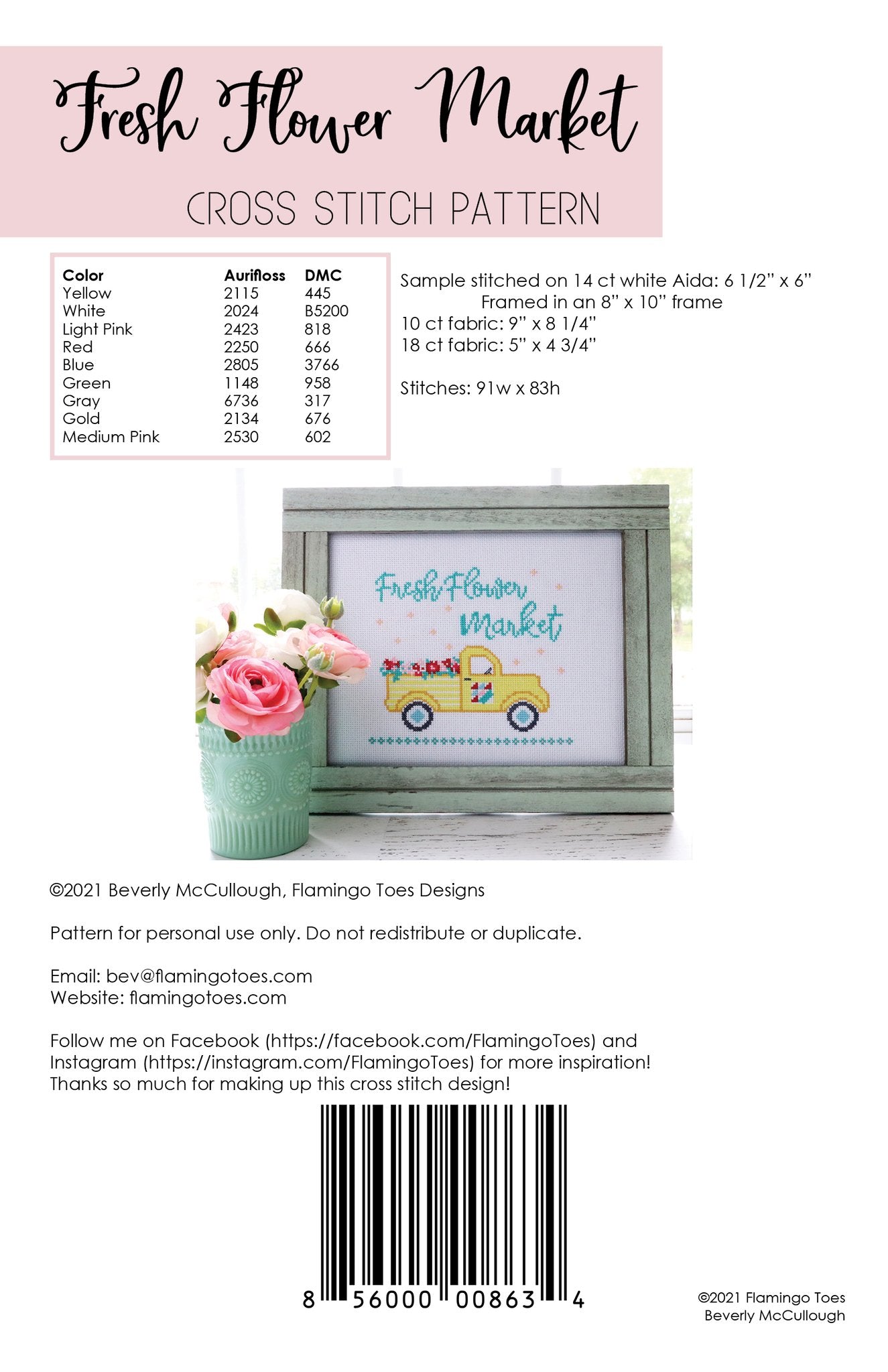 vintage truck cross stitch pattern