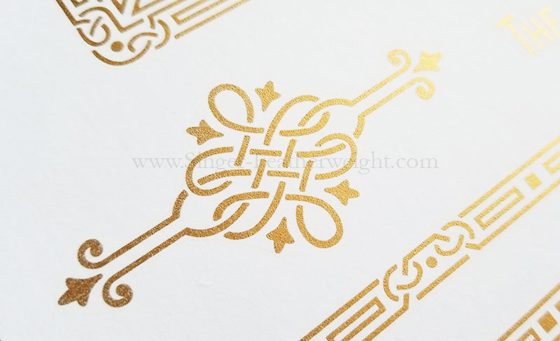 featherweight gold celtic knot decal set