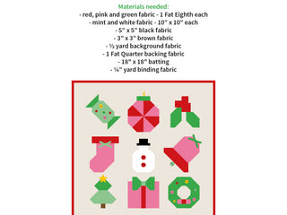 Load image into Gallery viewer, Pattern, Holly Jolly Christmas MINI Quilt by Ellis &amp; Higgs (digital download)