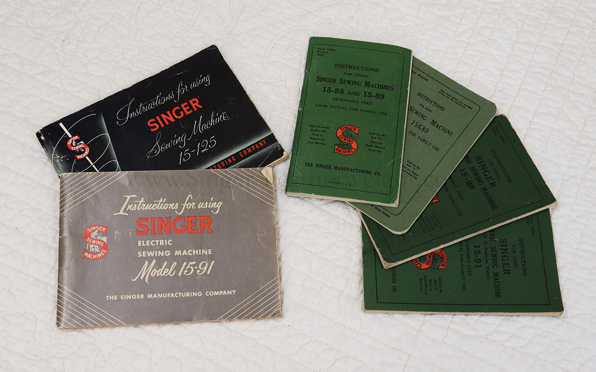 Singer 15 manuals