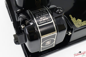 Singer Featherweight 221, "First-Run" 1933 AD544*** - Fully Restored in Gloss Black - Provenance Included!