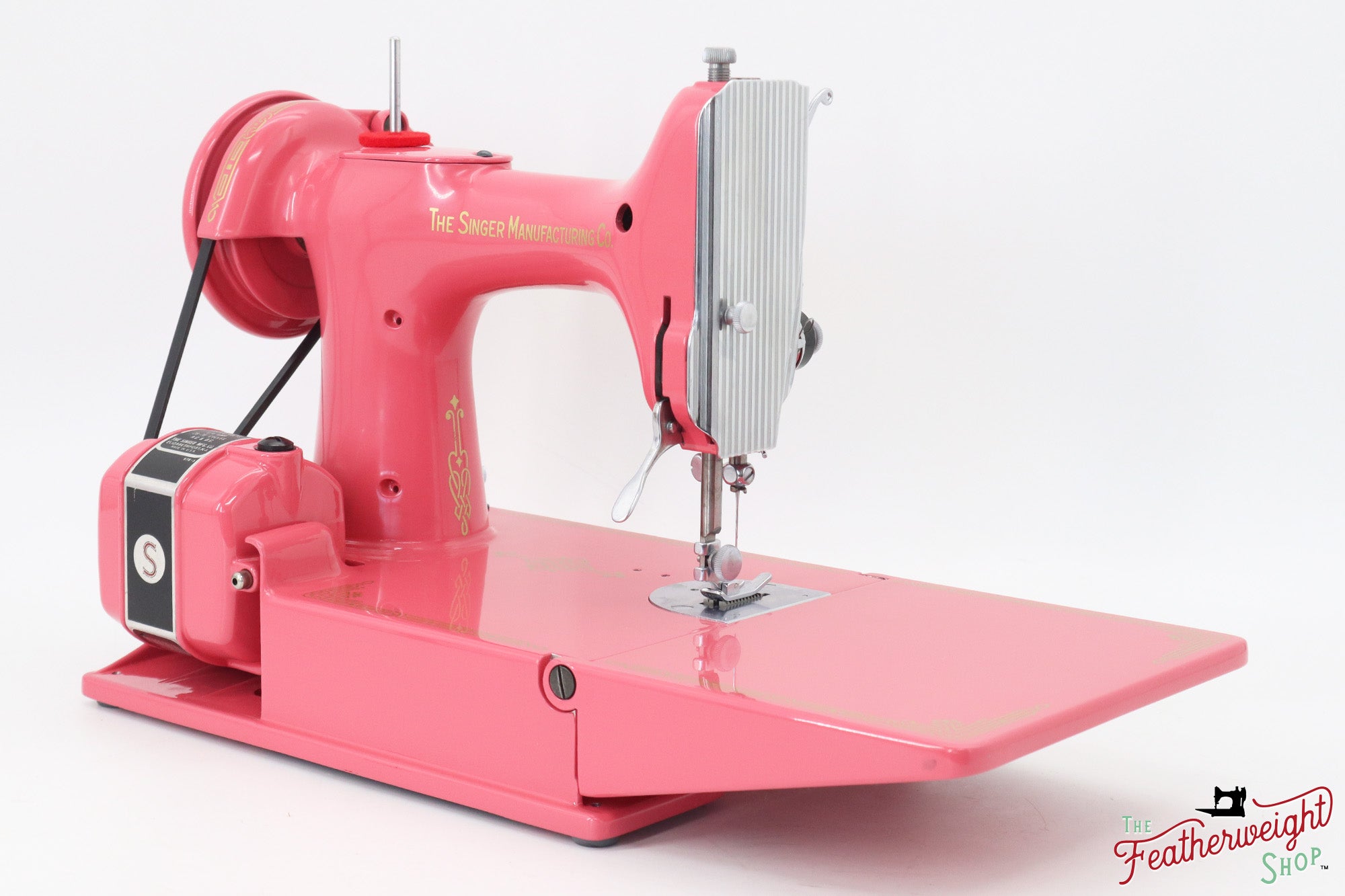 Singer Featherweight 221, AH664*** - Fully Restored in Happy Pink Grapefruit