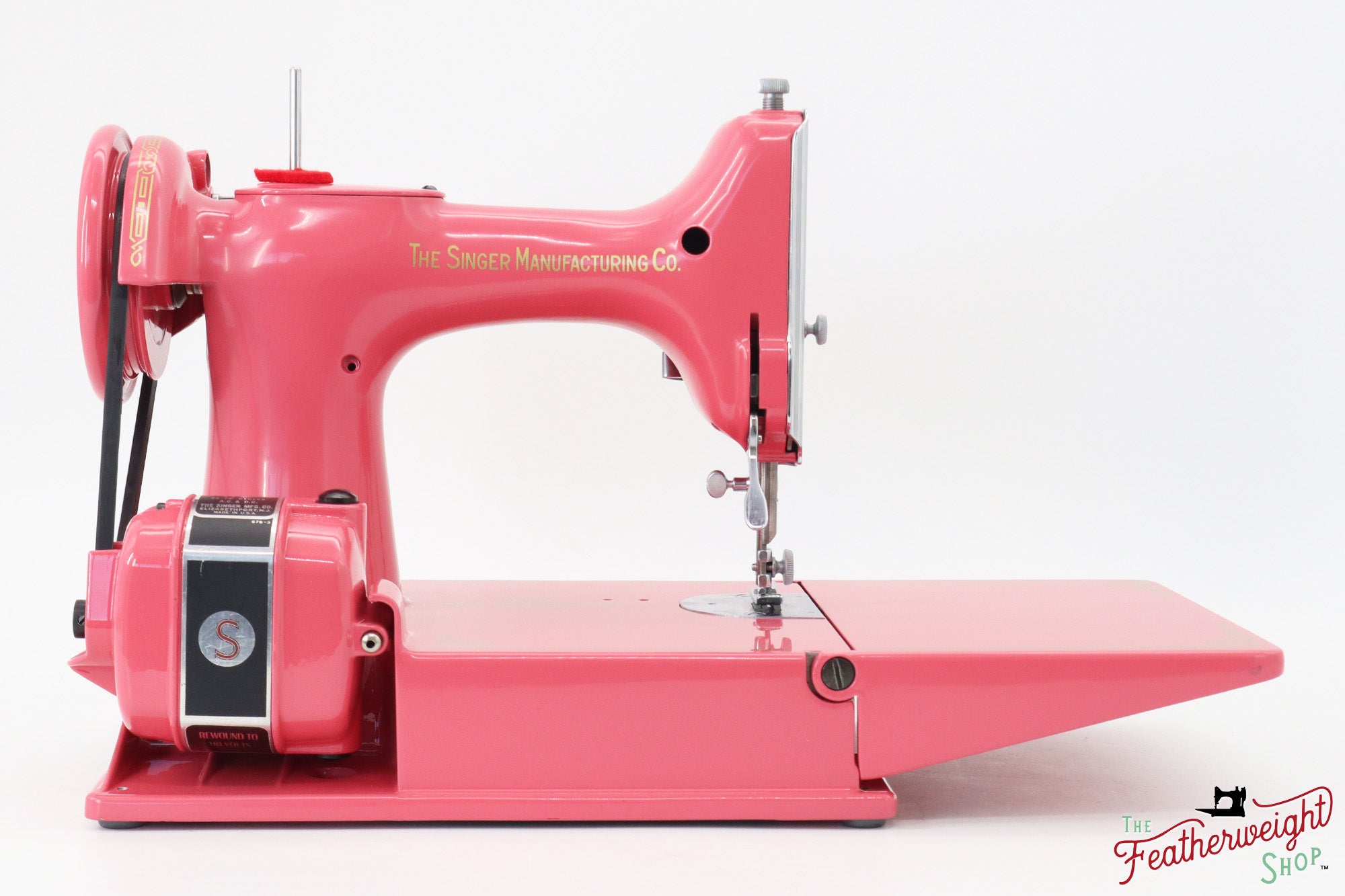 Singer Featherweight 221, AH664*** - Fully Restored in Happy Pink Grapefruit