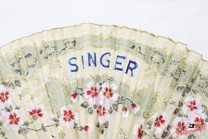 Japanese Hand Fan - RARE Singer (Vintage Original)