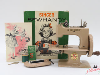 Load image into Gallery viewer, Singer Sewhandy Model 20 - Beige - Complete Set, Dec. 2020