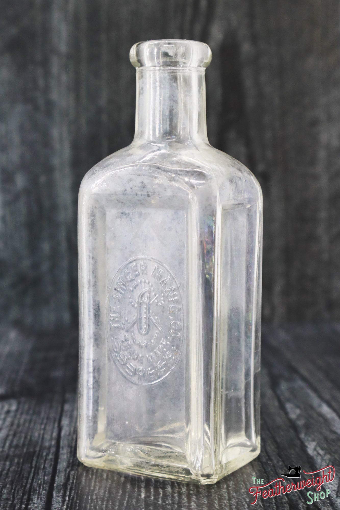 Oil Bottle - Glass, Singer (Vintage Original)