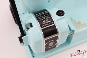 Singer Featherweight 221, AE211*** - Fully Restored in Snowflake Blue