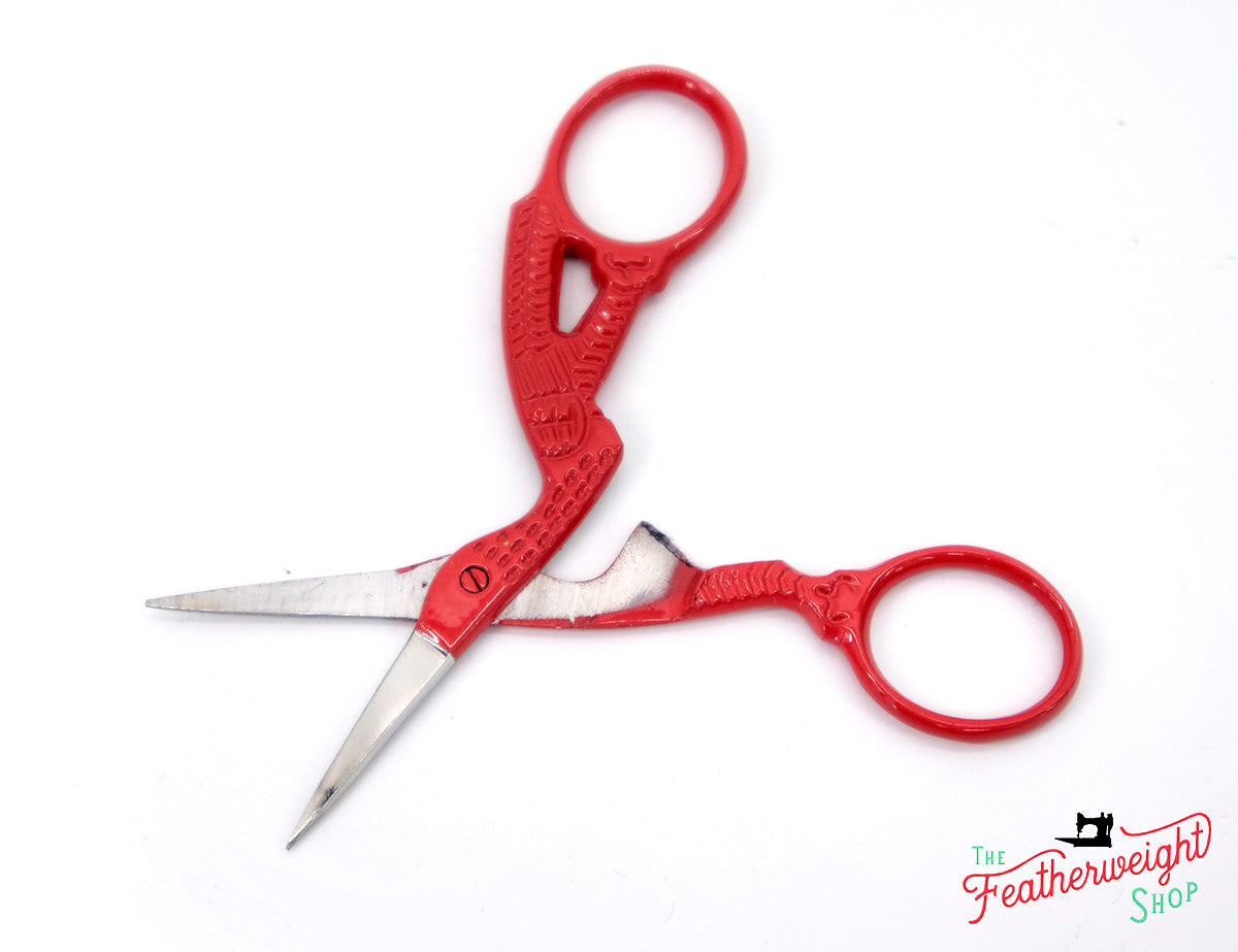 Scissors, Lori Holt Fabric Design Sewing Embroidery Scissors - STORK