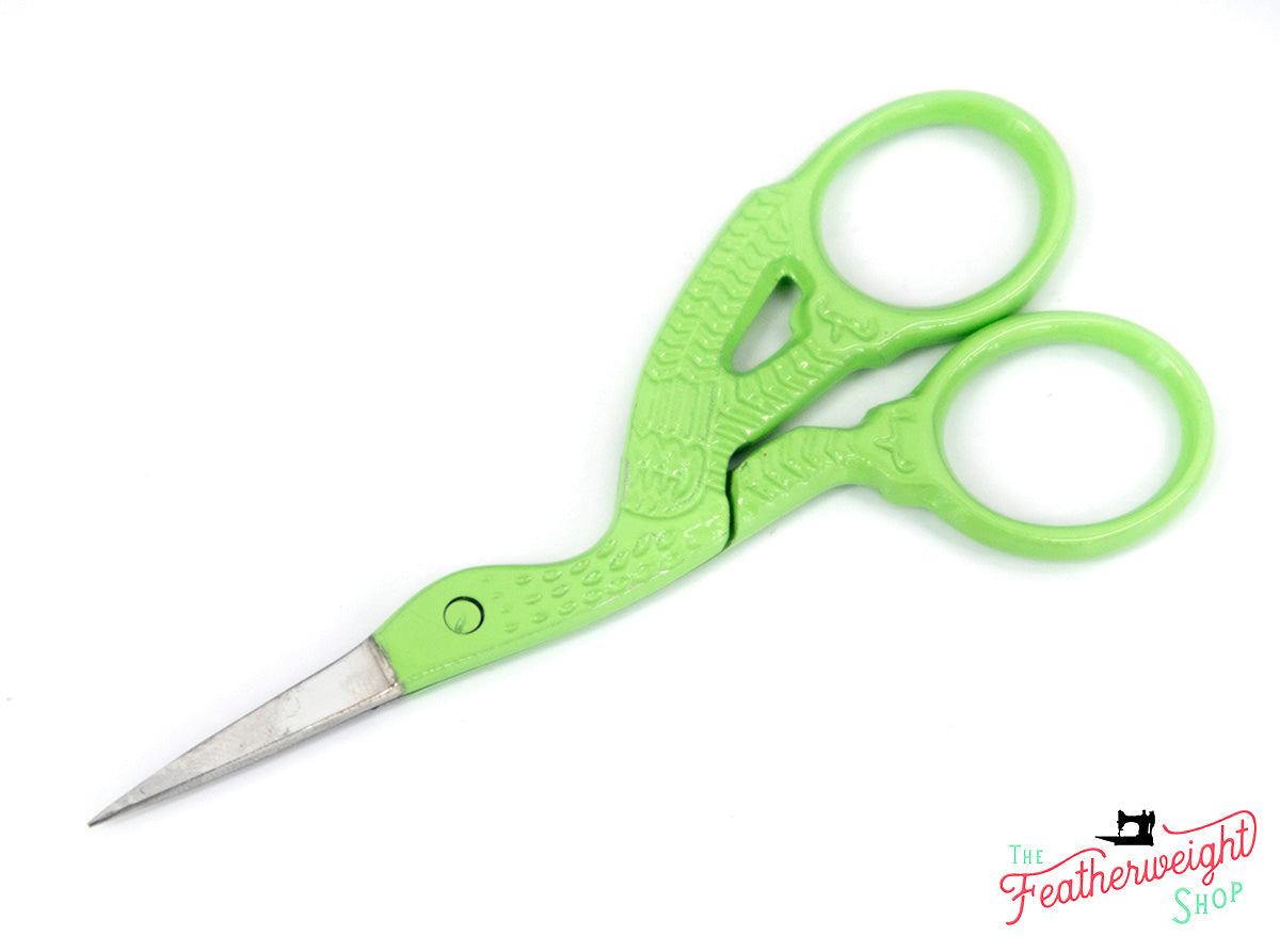 Scissors, Lori Holt Fabric Design Sewing Embroidery Scissors - STORK