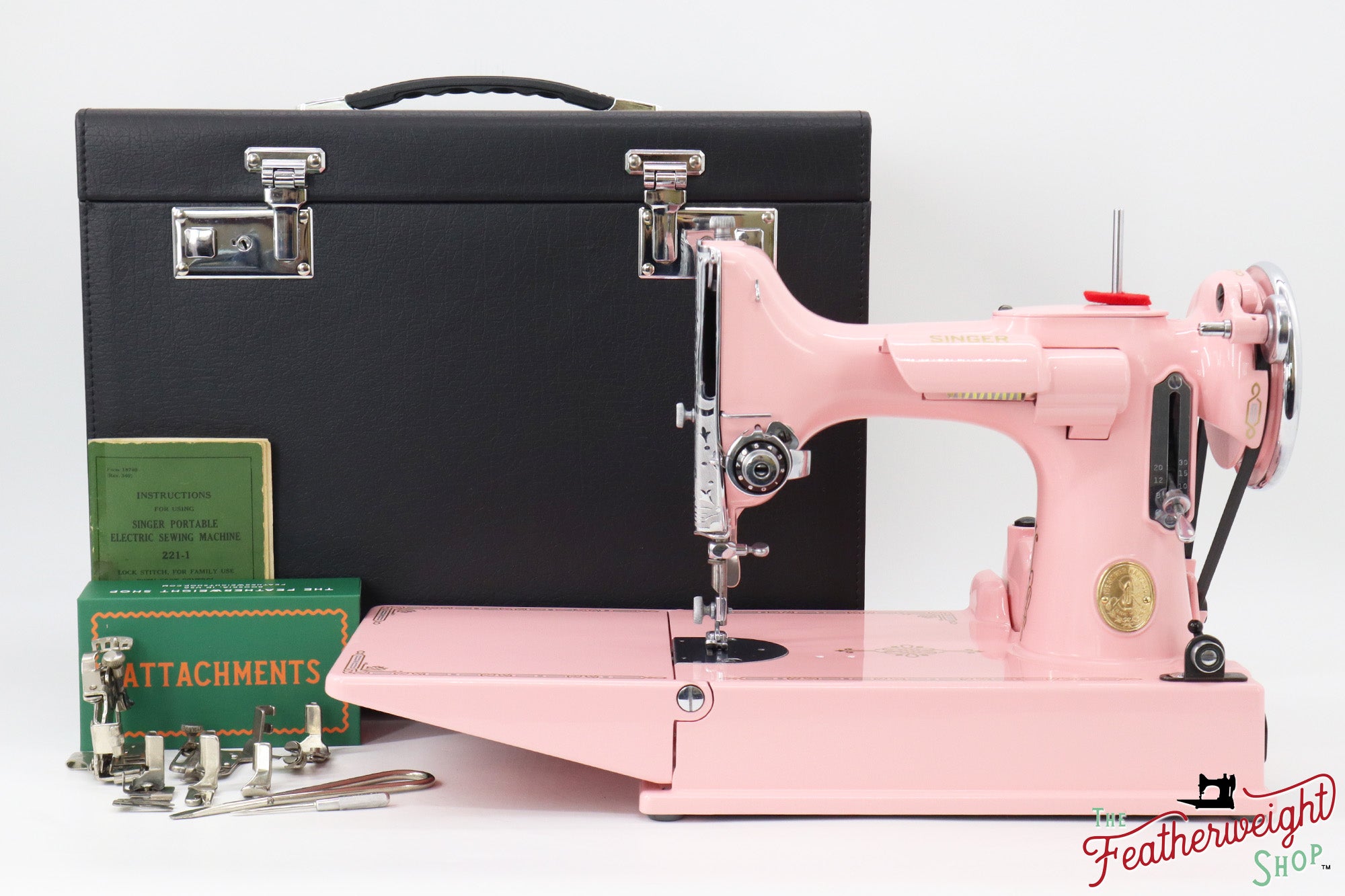 Singer Featherweight 221, AF488*** - Fully Restored in Rosy Posy Pink