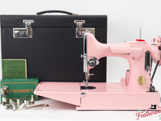 Load image into Gallery viewer, Singer Featherweight 221, AF488*** - Fully Restored in Rosy Posy Pink