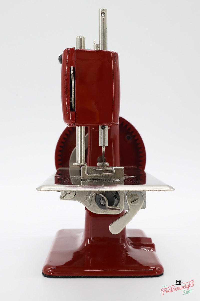 Singer Sewhandy Model 20, Red 'S' - Fully Restored in Fire Brick Red