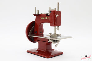 Singer Sewhandy Model 20, Red 'S' - Fully Restored in Fire Brick Red
