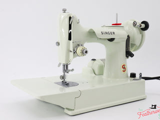 Load image into Gallery viewer, Singer Featherweight 221 Sewing Machine, WHITE EV9828**