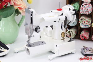 White 222 Free Arm Portable 3/4 Size Compact Sewing Machine Serviced