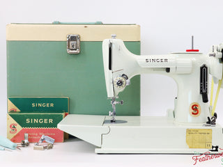 Load image into Gallery viewer, Singer Featherweight 221 Sewing Machine, WHITE - EV98939*