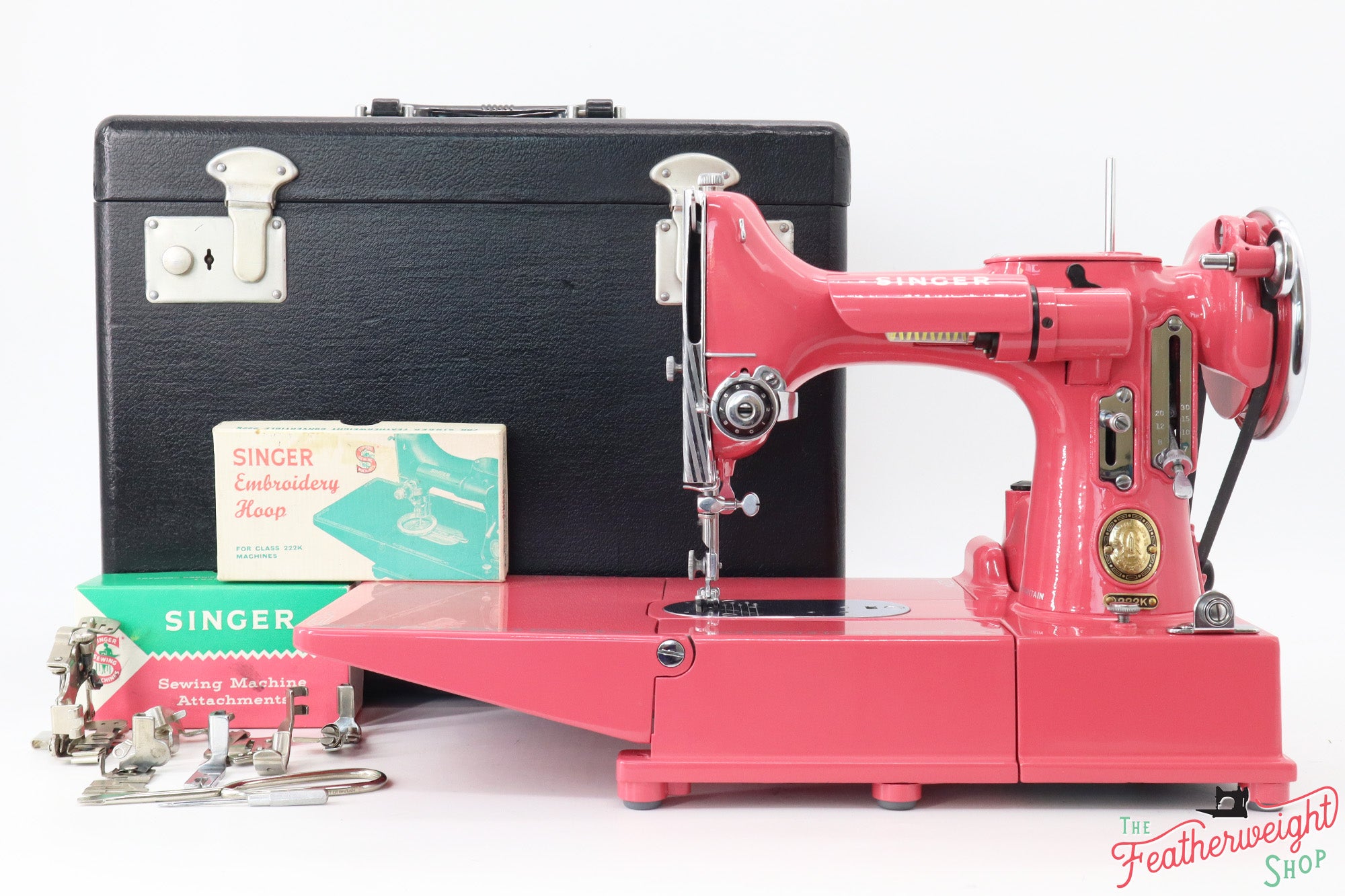 Singer Featherweight 222K Sewing Machine EK631*** - Fully Restored in 'Happy Pink Grapefruit'