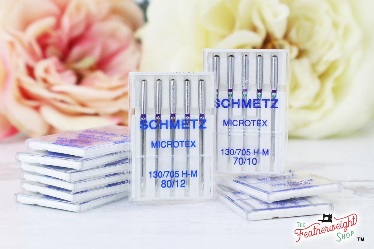 Schmetz Sewing Needles Chrome Sharp Microtex, (10 BOXED COMBO PKS