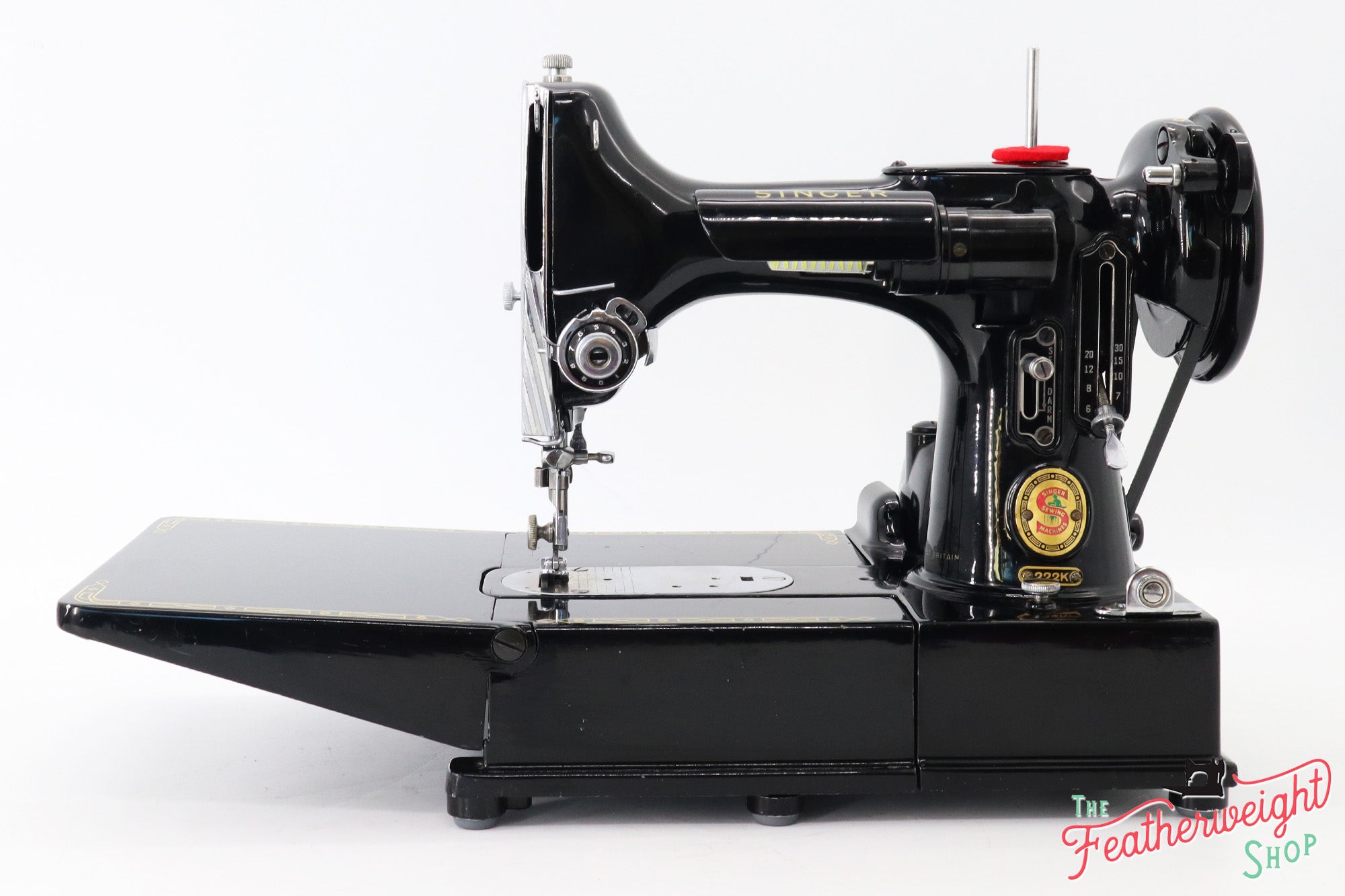 Singer Featherweight 222K Sewing Machine, RED "S" ER02235*