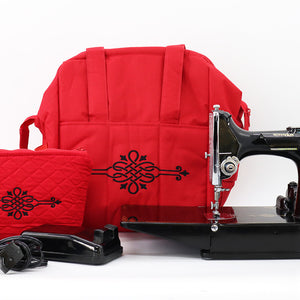 BAG, Padded TRAVEL fits Singer Featherweight 221 & 222 - RED