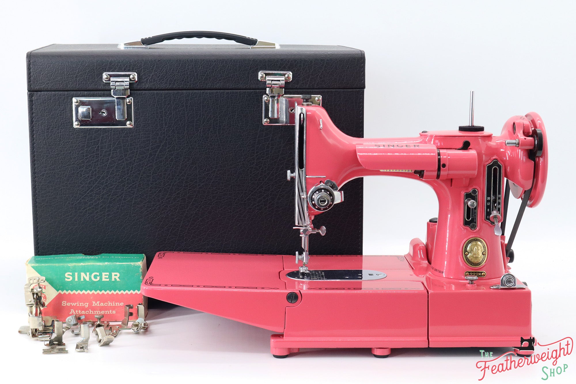 Singer Featherweight 222K Sewing Machine EK632*** - Fully Restored in 'Happy Pink Grapefruit'