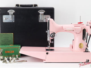 Load image into Gallery viewer, Singer Featherweight 221, AH120*** - Fully Restored in Cotton Candy Pink