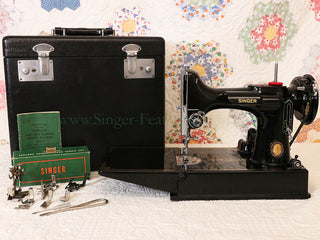 Load image into Gallery viewer, Singer Featherweight 221 Sewing Machine, Centennial: AJ930***