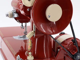 Load image into Gallery viewer, Singer Featherweight 221J Sewing Machine JE159*** - Fully Restored in &#39;Fire Brick Red&#39;