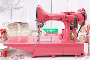 Singer Featherweight 222K Sewing Machine EK631*** - Fully Restored in 'Happy Pink Grapefruit'