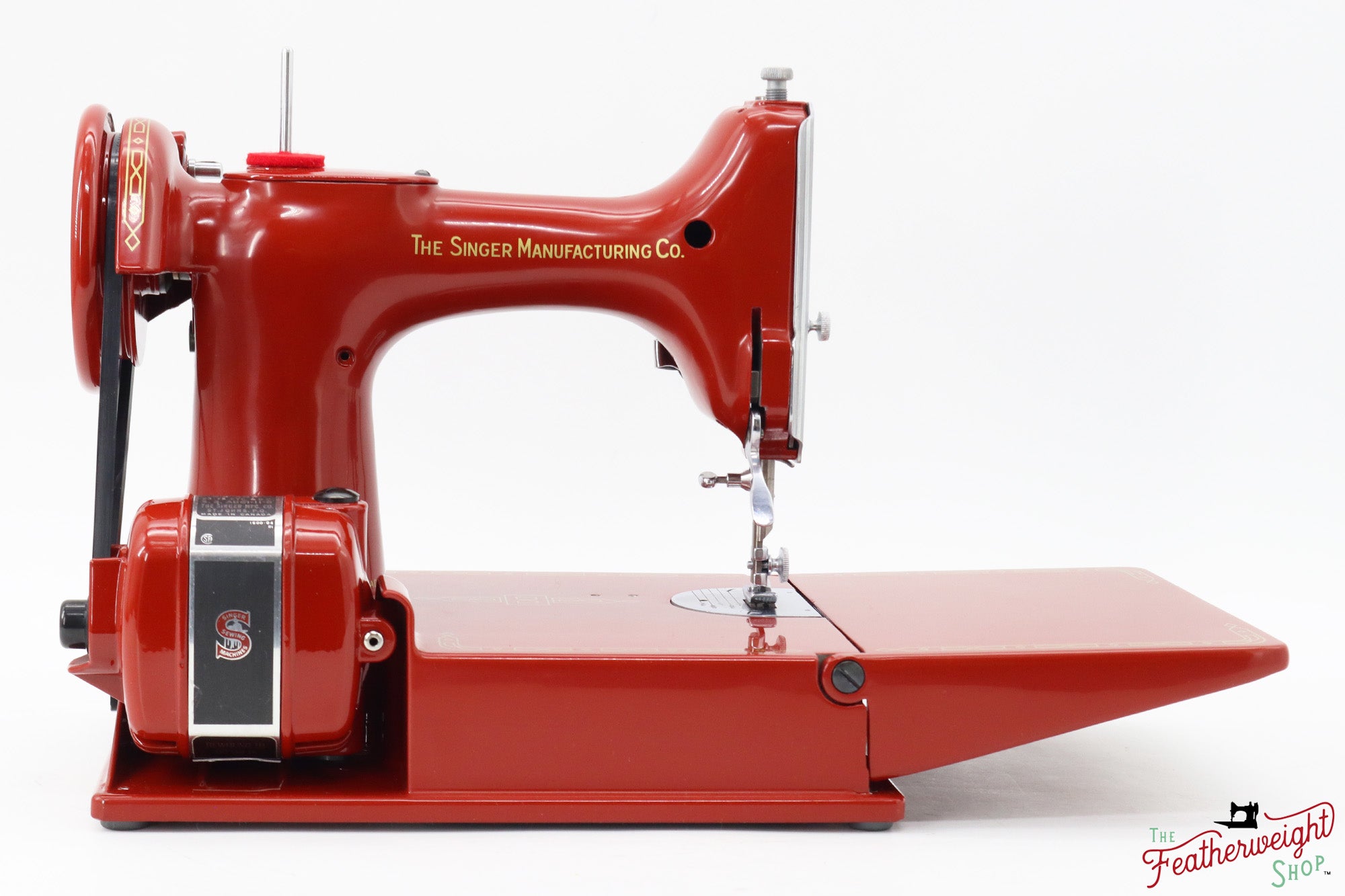 Singer Featherweight 221K, Red 'S', ES173*** - Fully Restored in Brick Red