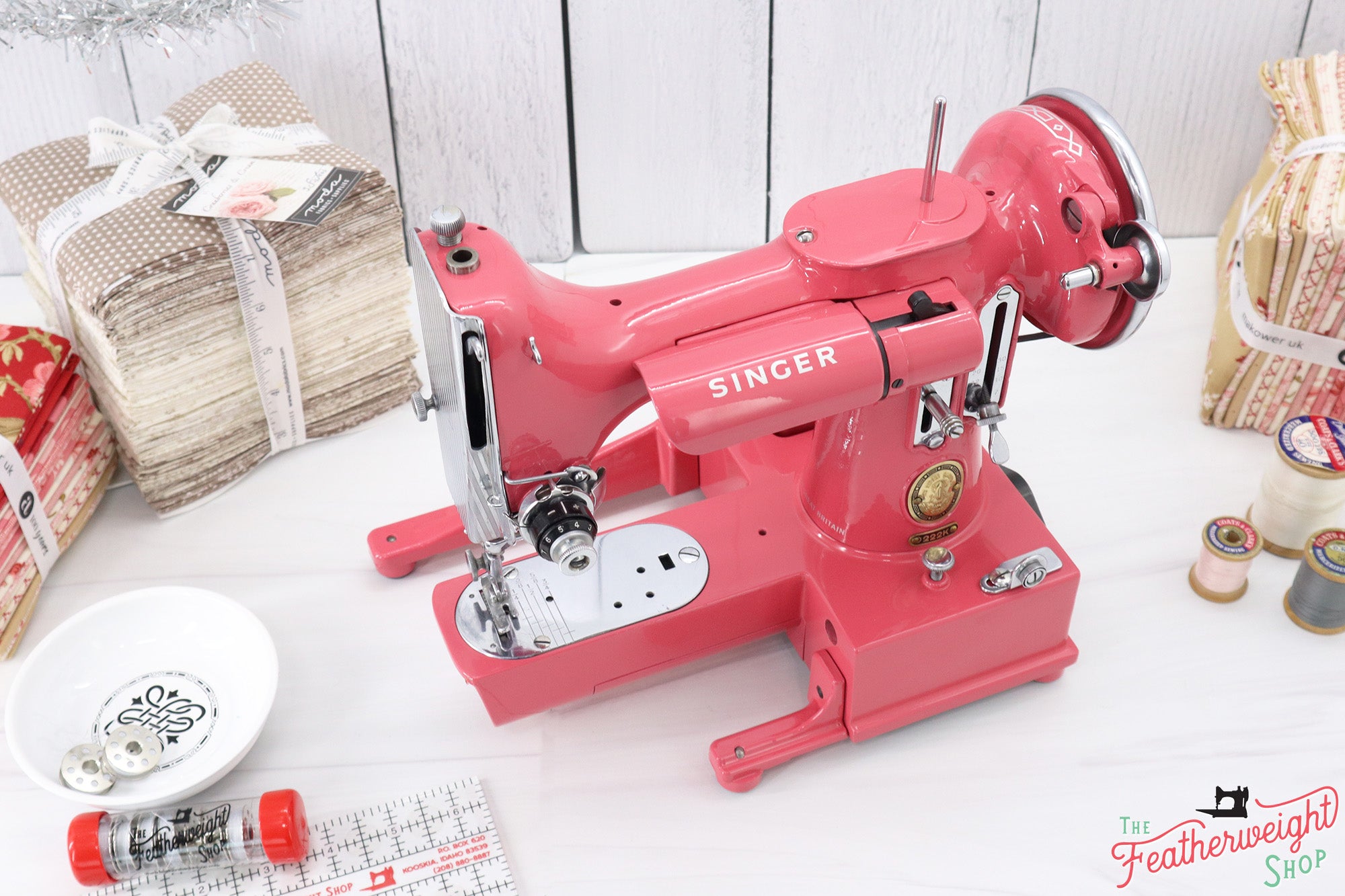 Singer Featherweight 222K Sewing Machine EK631*** - Fully Restored in 'Happy Pink Grapefruit'