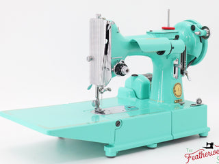 Load image into Gallery viewer, Singer Featherweight 222K, EJ2678** - Fully Restored in Caribbean Sea Green
