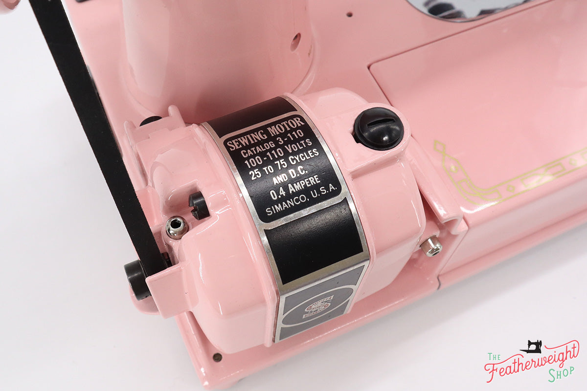 Singer Featherweight 222K Sewing Machine EN1365** - Fully Restored in Strawberry Cream