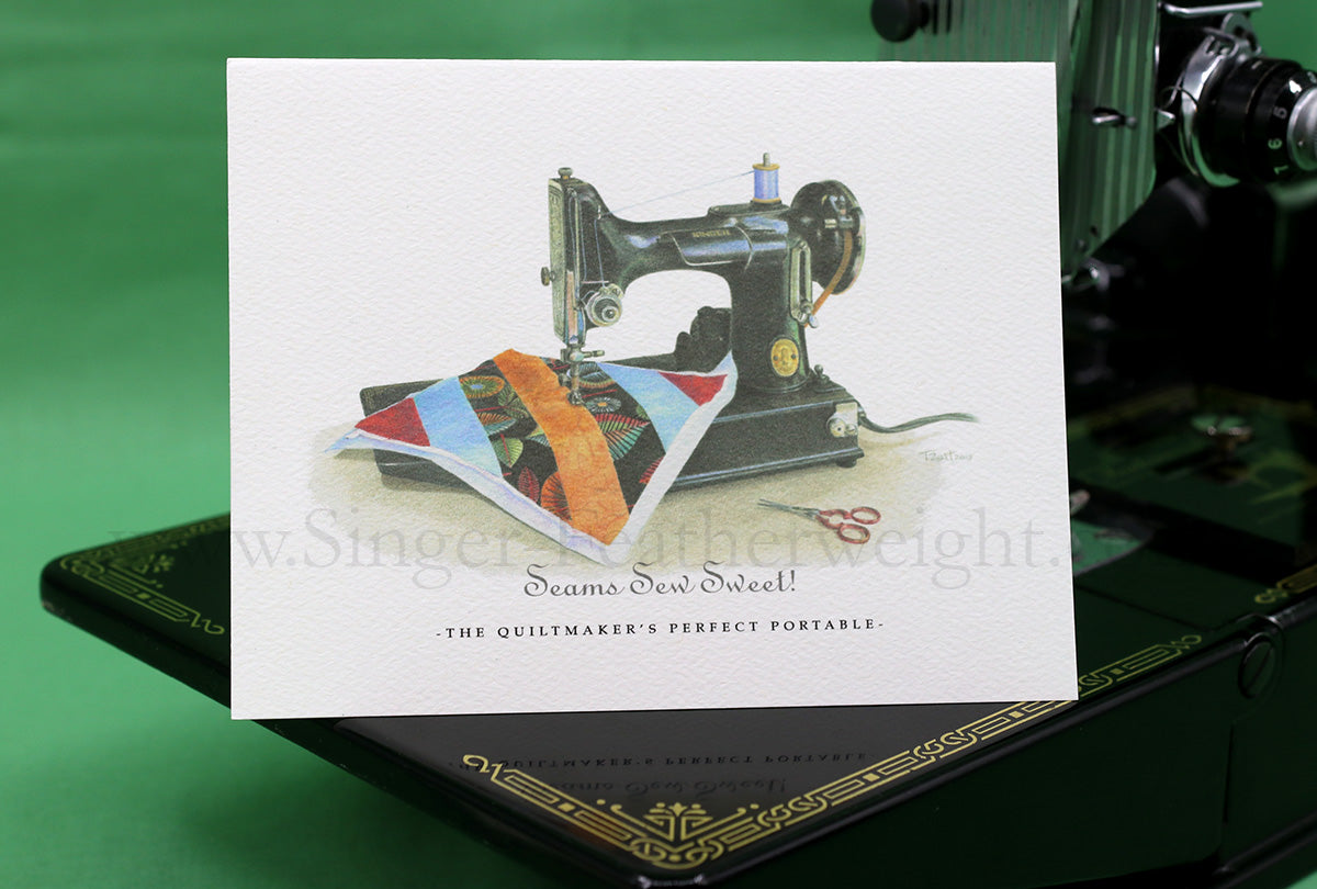 Seams Sew Sweet Boxed Set of 5 Featherweight Greeting Cards