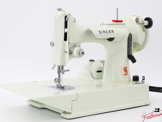 Load image into Gallery viewer, Singer Featherweight 221 Sewing Machine, WHITE - EV896***