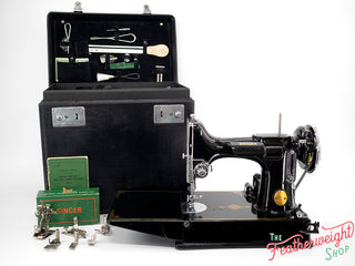 Load image into Gallery viewer, Singer Featherweight 221 Sewing Machine, AF391*** - Corduroy Insert - RARE