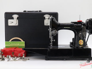 Load image into Gallery viewer, Singer Featherweight 222K Sewing Machine, RED &quot;S&quot; EP7604**