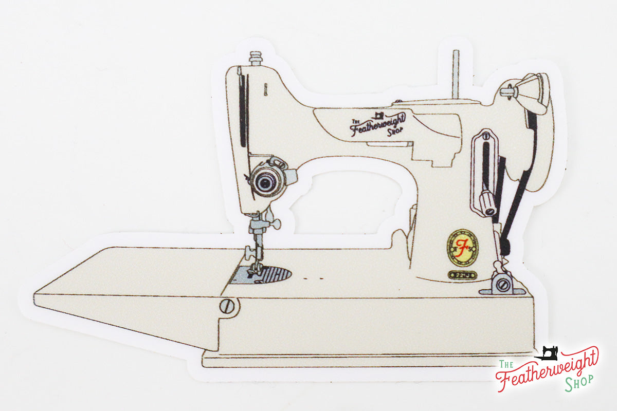 Sticker, Singer Featherweight 221J (Tan)