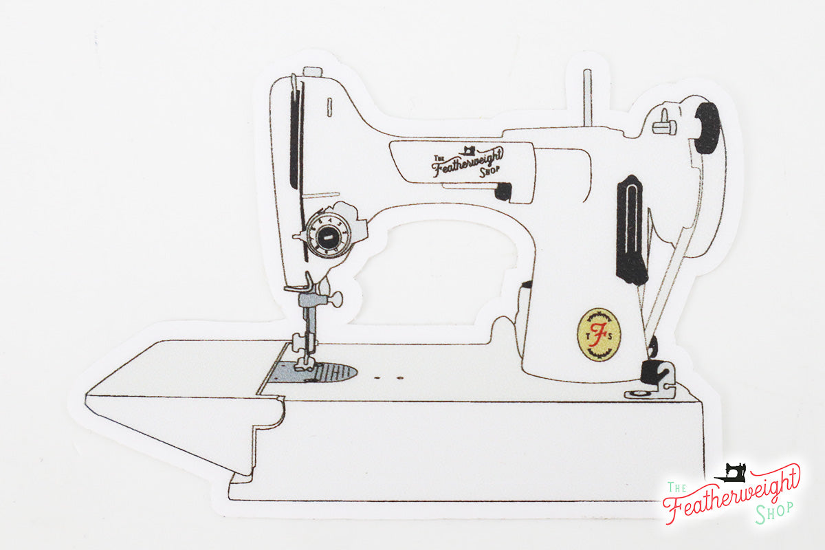 Sticker, Singer Featherweight 221K7 (White)