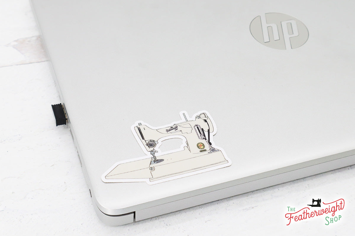 Sticker, Singer Featherweight 221J (Tan)