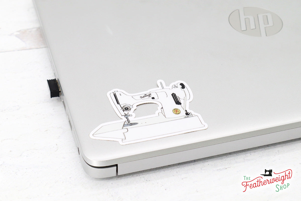 Sticker, Singer Featherweight 221K7 (White)