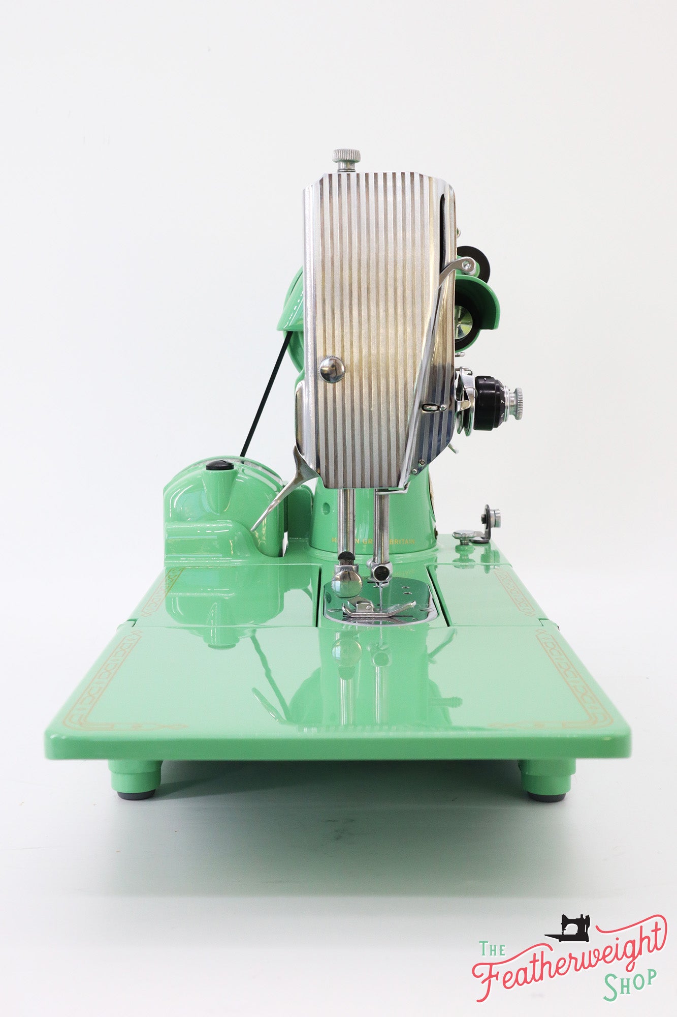 Singer Featherweight 222K Sewing Machine EK6348** - Fully Restored in 'Jadeite Milky Green'