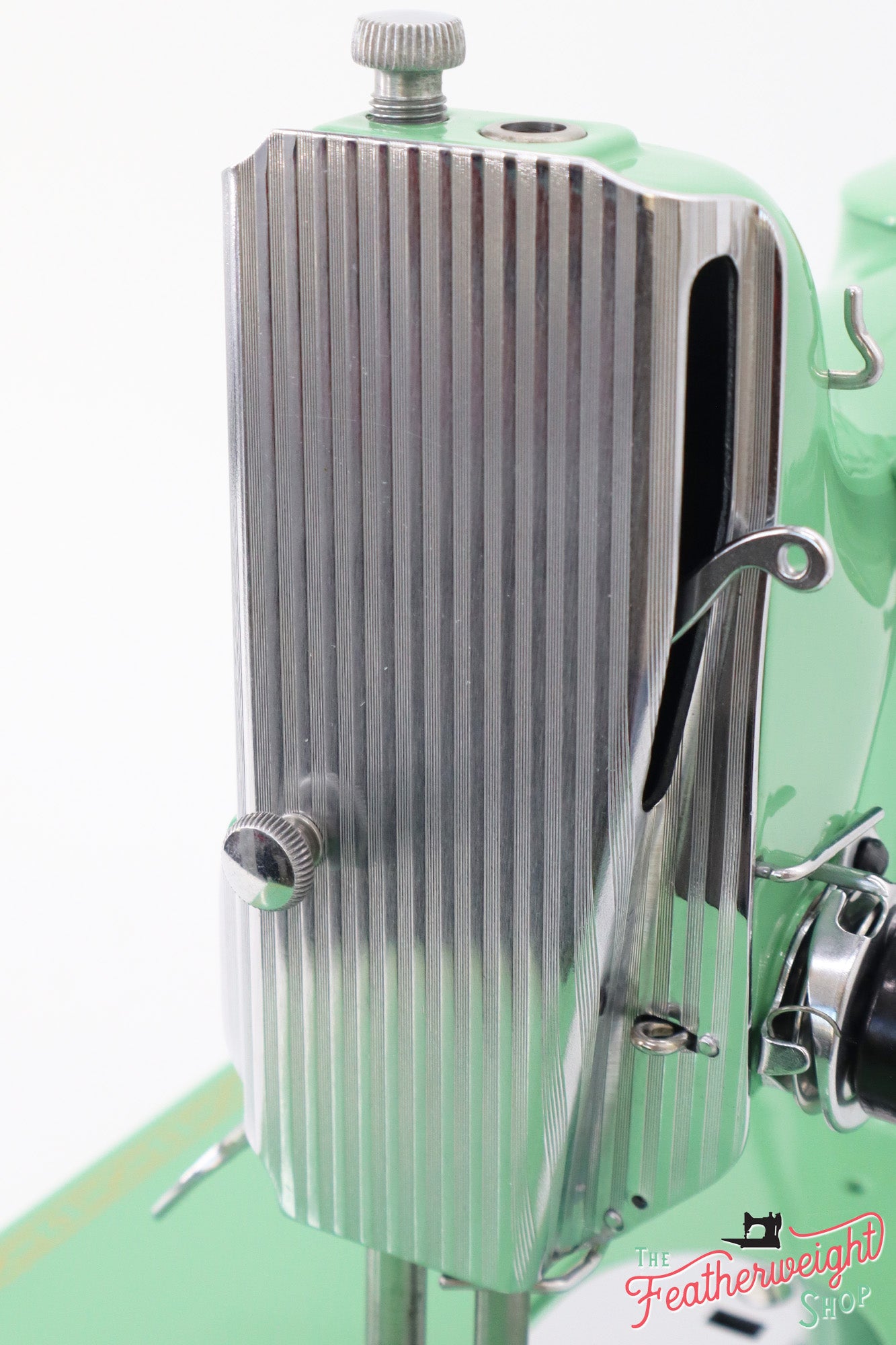 Singer Featherweight 222K Sewing Machine EK6348** - Fully Restored in 'Jadeite Milky Green'