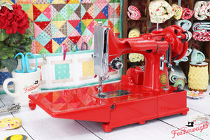 Singer Featherweight 222K EJ225***, 1953 - Fully Restored in Happy Red - 656th 222 Produced!