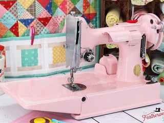 Load image into Gallery viewer, Singer Featherweight 221, AH120*** - Fully Restored in Cotton Candy Pink