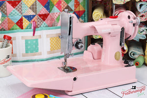 Singer Featherweight 221, AH120*** - Fully Restored in Cotton Candy Pink