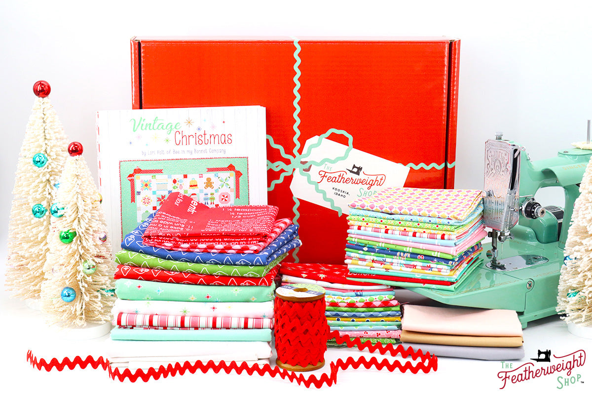 Quilt Kit, Vintage Cozy Christmas Fabric COLLECTION (Pattern BOOK Included)