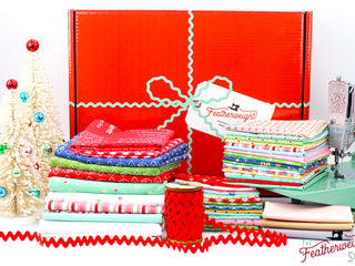 Load image into Gallery viewer, Quilt Kit, Vintage Cozy Christmas Fabric COLLECTION